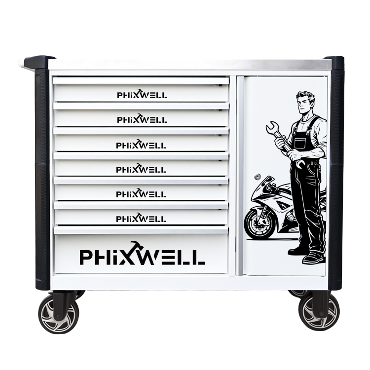 719516 PHIXWELL 7 fiókos új modell szerszámos szekrény