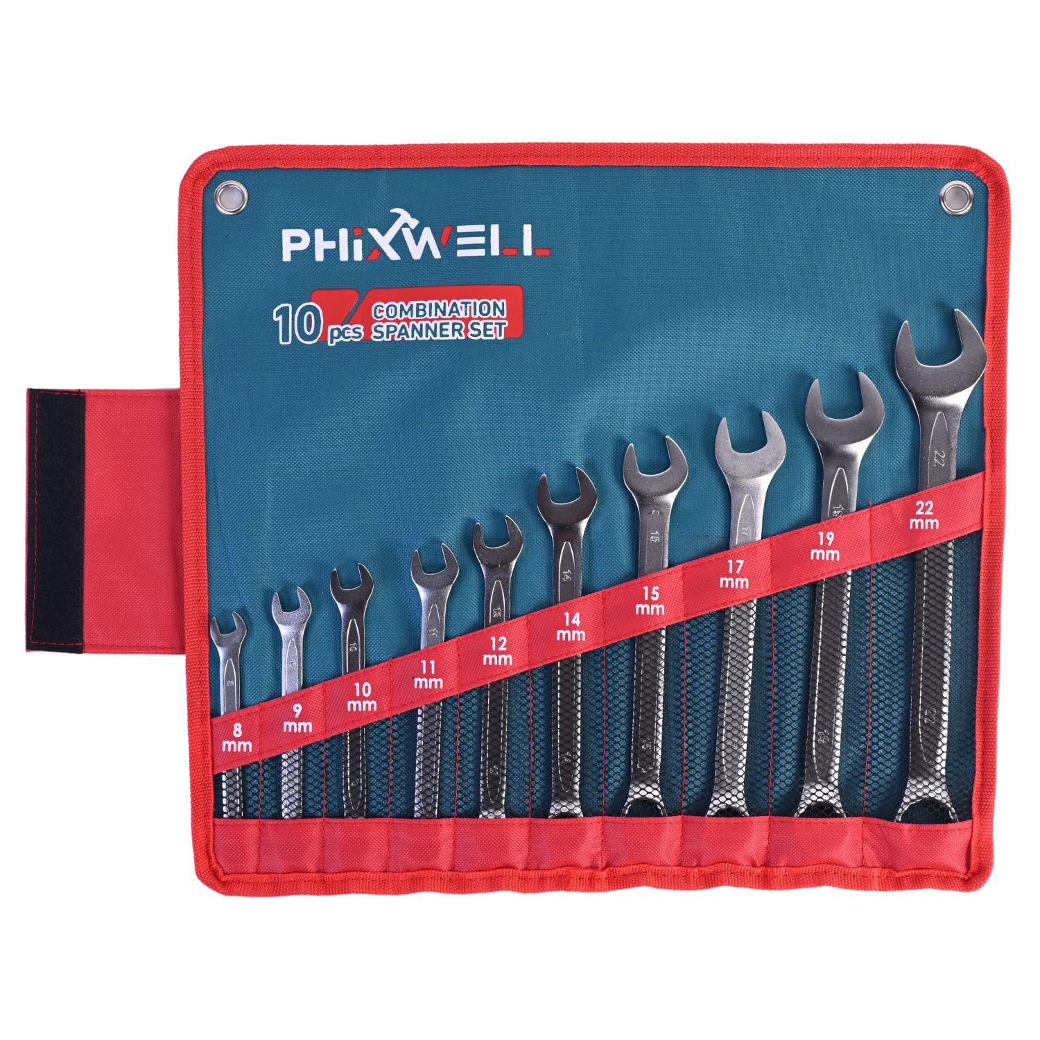 717532 PHIXWELL 10 DB-os kombinált villáskulcs készlet